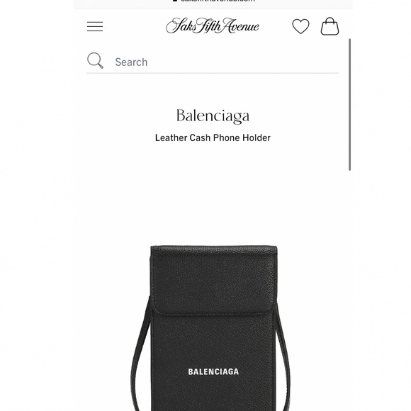 NWT Balenciaga Leather Crossbody Bag !!! 4.3"W x 7.1" H - Picture 4 of 5